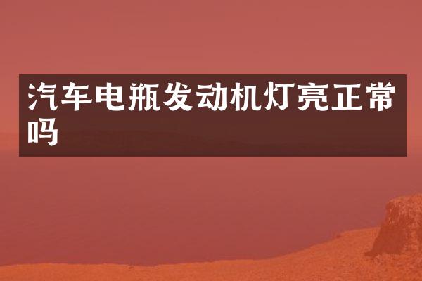汽车电瓶发动机灯亮正常吗