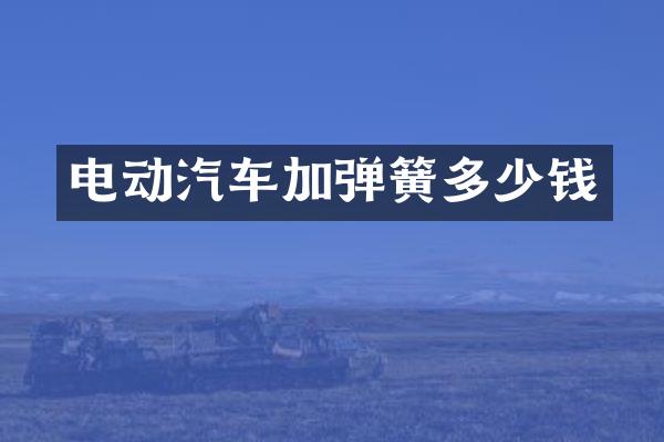 电动汽车加弹簧多少钱