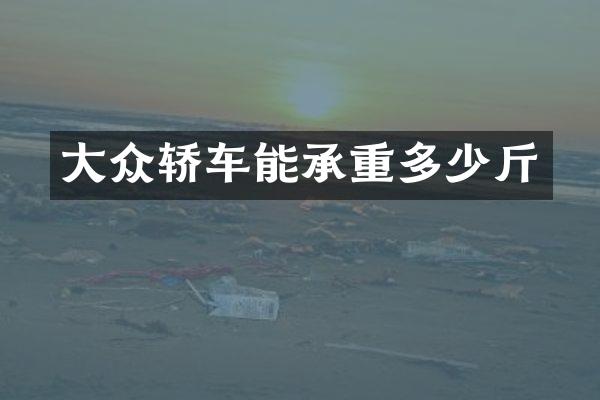 大众轿车能承重多少斤