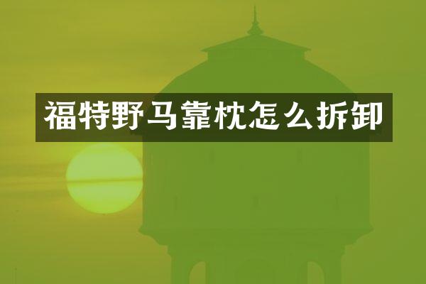 福特野马靠枕怎么拆卸