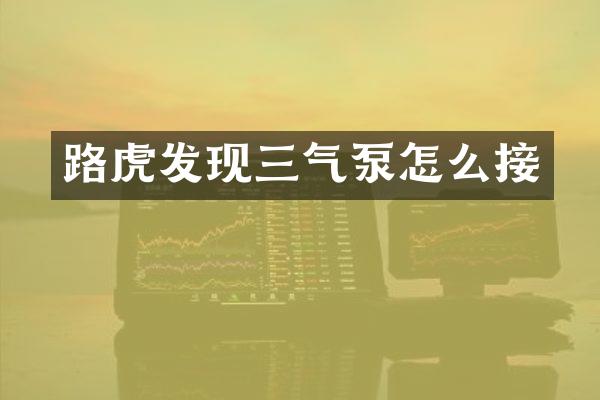 路虎发现三气泵怎么接