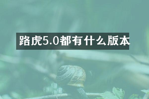 路虎5.0都有什么版本