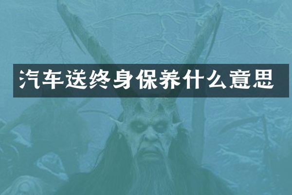 汽车送终身保养什么意思