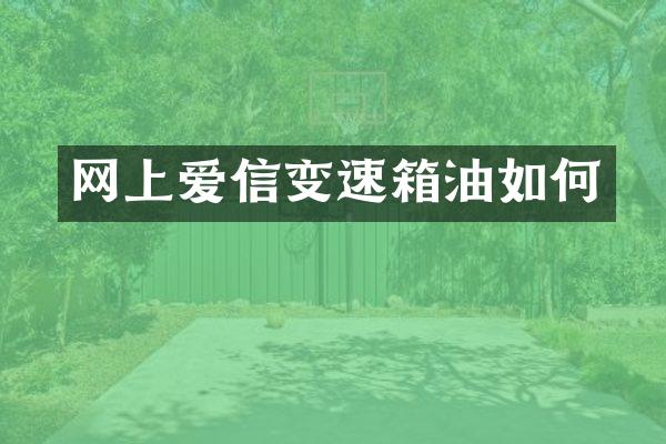 网上爱信变速箱油如何
