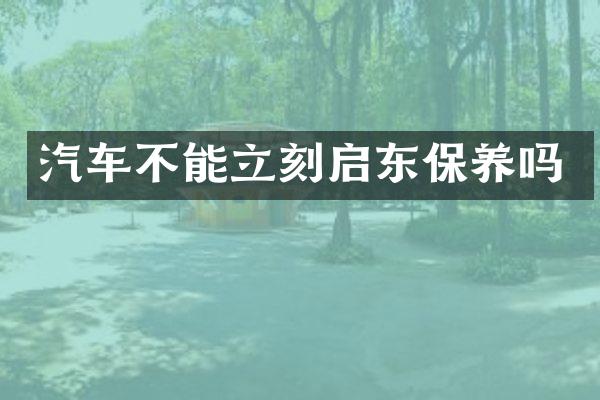 汽车不能立刻启东保养吗