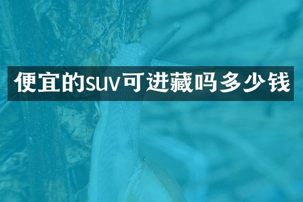 便宜的suv可进藏吗多少钱