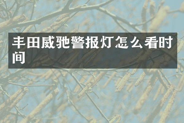 丰田威驰警报灯怎么看时间