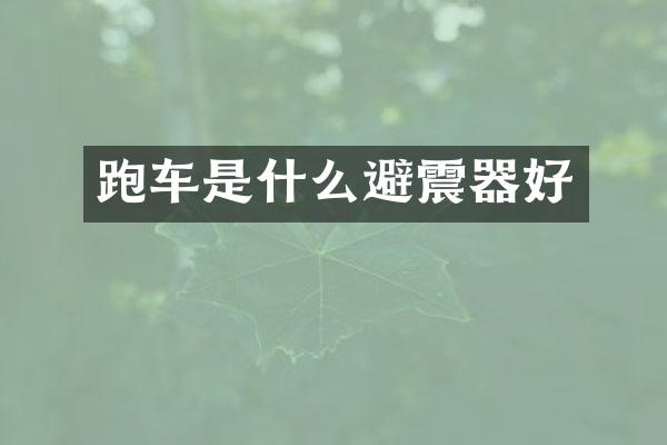 跑车是什么避震器好