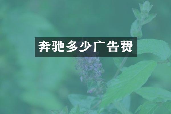 奔驰多少广告费