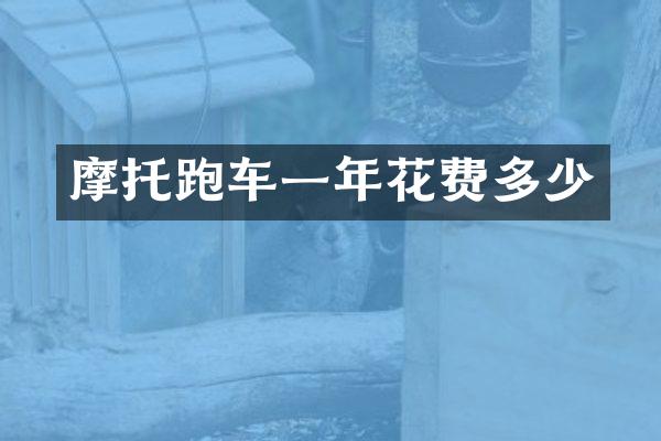 摩托跑车一年花费多少