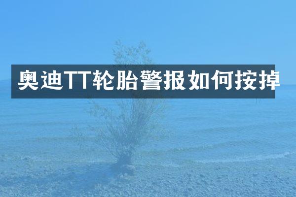 奥迪TT轮胎警报如何按掉
