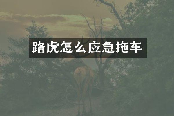 路虎怎么应急拖车