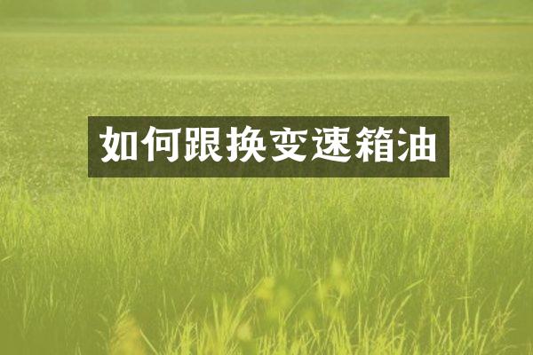 如何跟换变速箱油