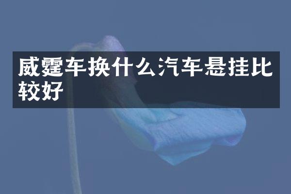 威霆车换什么汽车悬挂比较好