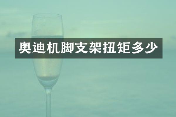 奥迪机脚支架扭矩多少