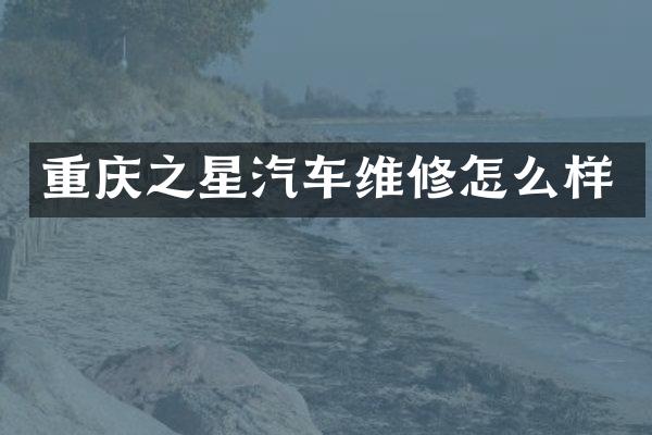 重庆之星汽车维修怎么样