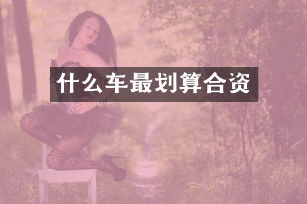 什么车最划算合资