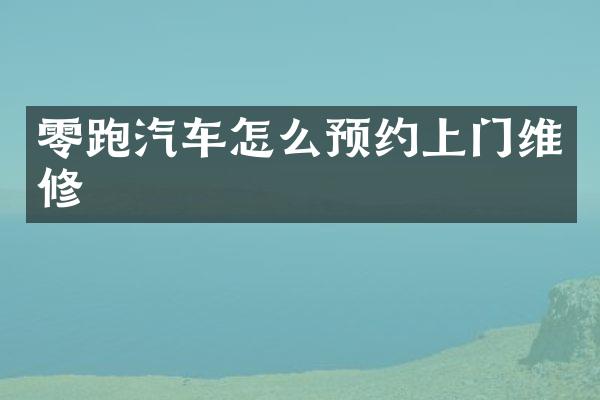 零跑汽车怎么预约上门维修