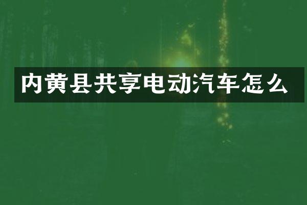 内黄县共享电动汽车怎么
