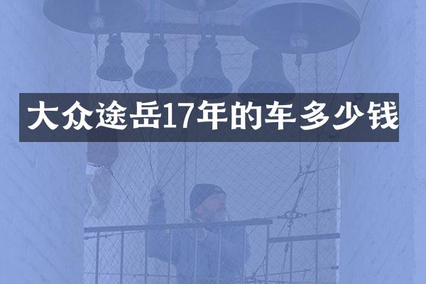 大众途岳17年的车多少钱