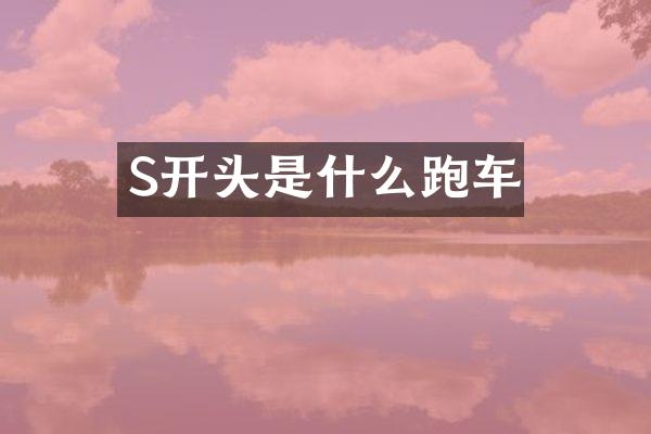S开头是什么跑车