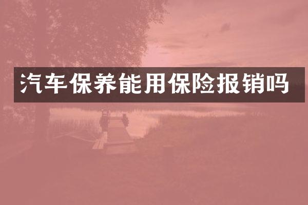 汽车保养能用保险报销吗