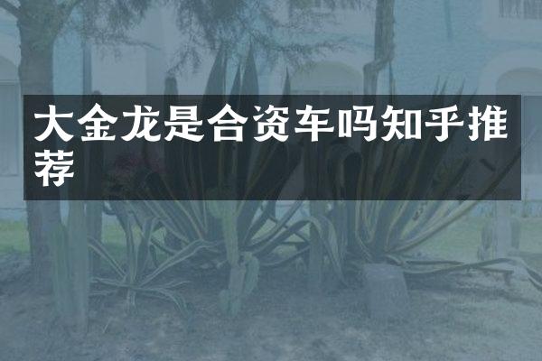 大金龙是合资车吗知乎推荐