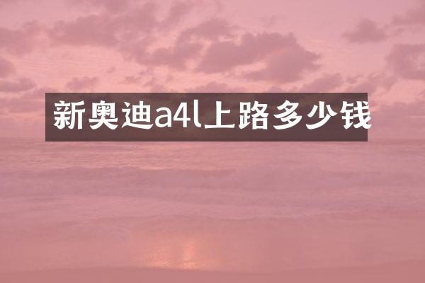 新奥迪a4l上路多少钱