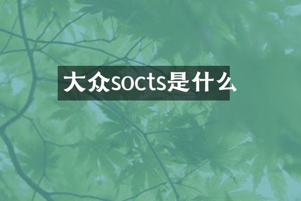 大众socts是什么