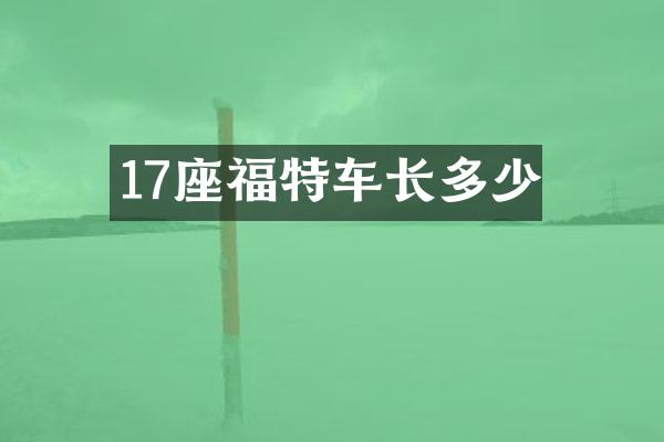 17座福特车长多少