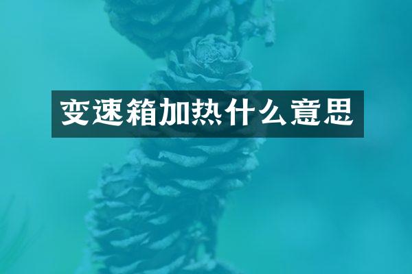 变速箱加热什么意思