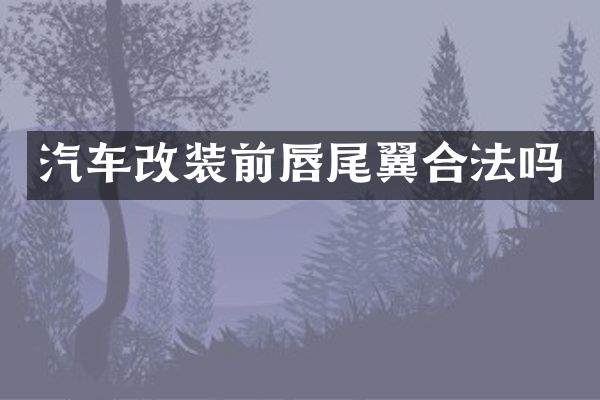 汽车改装前唇尾翼合法吗