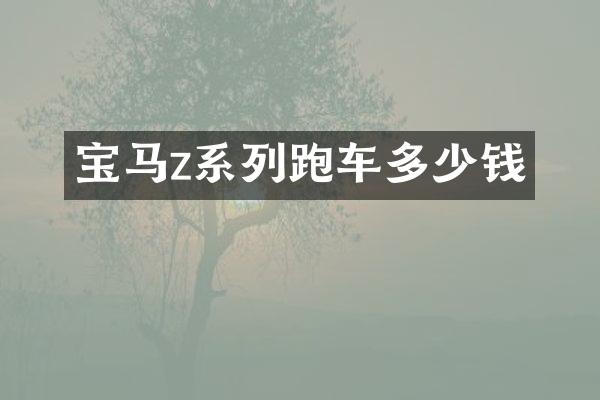 宝马z系列跑车多少钱