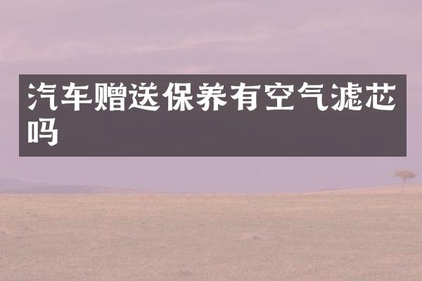 汽车赠送保养有空气滤芯吗