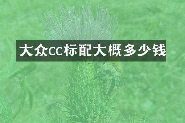 大众cc标配大概多少钱