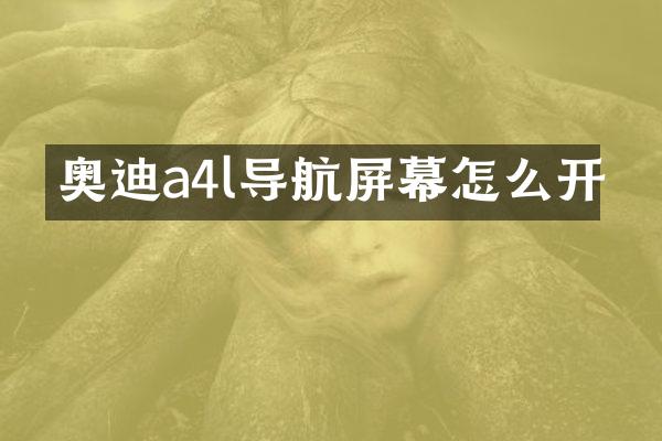 奥迪a4l导航屏幕怎么开