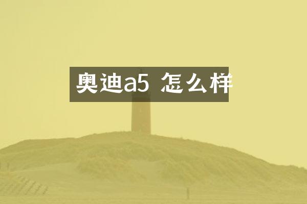 奥迪a5 怎么样