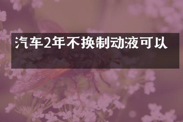 汽车2年不换制动液可以吗
