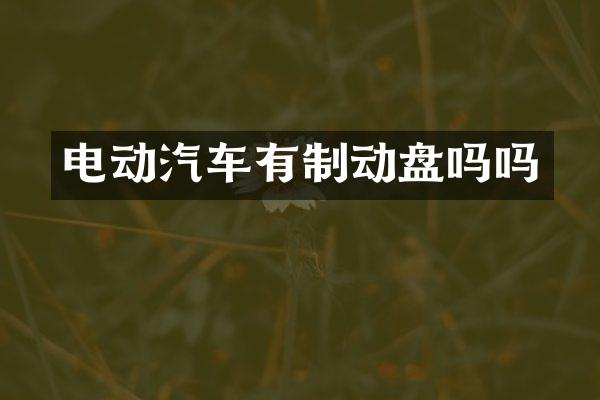 电动汽车有制动盘吗吗