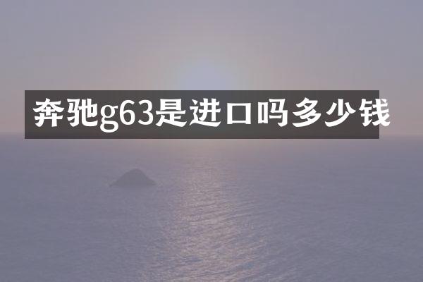 奔驰g63是进口吗多少钱