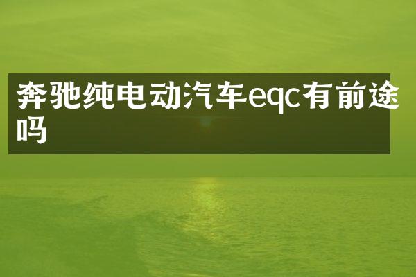 奔驰纯电动汽车eqc有前途吗