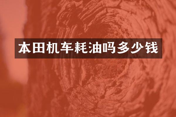 本田机车耗油吗多少钱