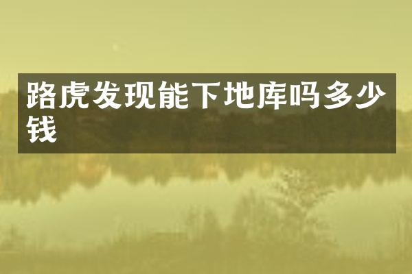 路虎发现能下地库吗多少钱