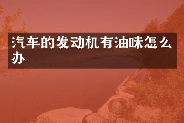 汽车的发动机有油味怎么办