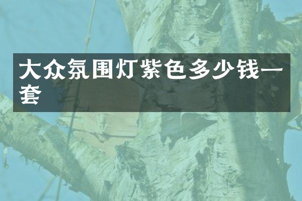大众氛围灯紫色多少钱一套
