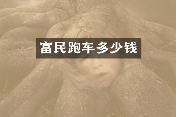 富民跑车多少钱