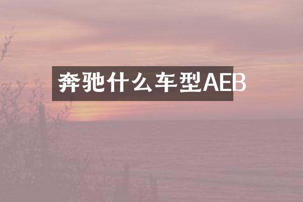 奔驰什么车型AEB