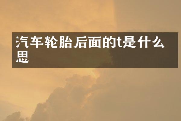 汽车轮胎后面的t是什么意思