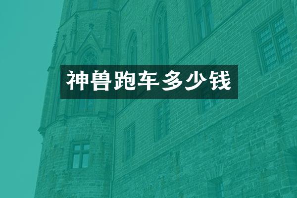 神兽跑车多少钱