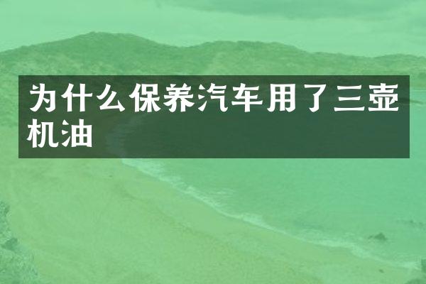 为什么保养汽车用了三壶机油